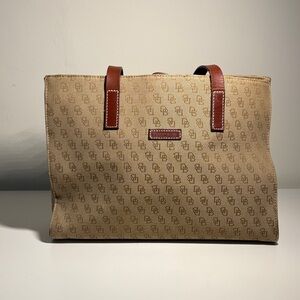 Dooney & Bourke Tan Monogram Shoulder Bag